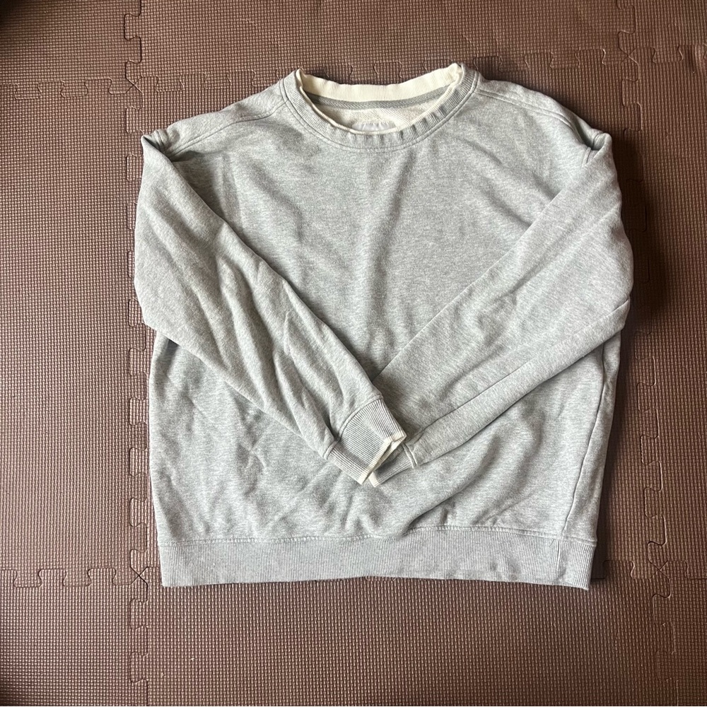 Goodfellow & Co 100% Cotton Light Gray Crewneck Sweatshirt Pullover